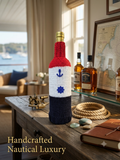 Maritime Style Wine Bottle Cover | Unique Captain Gift