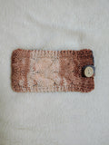 Cozy Cable Knit Phone Sock - Universal Smartphone Protective Sleeve - Hand Knitted Woolen Phone Bag with Button Closure - Boho Style Phone Accessory