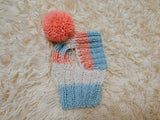 Comfort-Fit Knitted Dog Snood for Dachshunds - Soft Ribbed Dog Hat with Pom-Pom - Stay-On Winter Headwear for Long-Haired & Smooth Doxies