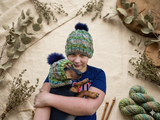 Matching Mother & Dog Knit Hat Snood Set