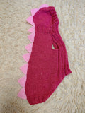 Dachshund hoodie dinosaur knitted animal clothes for pets, dog Halloween outfit Costume