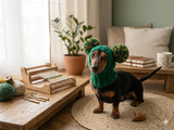 Clothes warm for pets wool hat snood with two pom poms, gift for pet dogs hat with pom poms