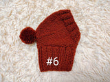 Angora Super Warm Dog Hat with Pom-Pom, Knitted Costume Pet Clothes Warm Cap Closed Ears for Dachshund beanie