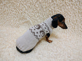 Alpaca wool clothes dog sweater with llama and sheep