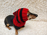 Mohair Wool Super Warm Dog Hat , Designer Pet Party Clothes outfit, Winter cloches knitted Dachshund Beanie