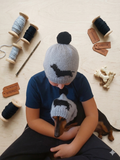 Angora Wool Mom and Dog Matching Hats, Mom and Pet Photo Shoot Hat Set, Dog Lover Gift