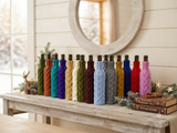 Handmade Knitted Wine Bottle Cover with Cable Stitch – Aesthetic Gift Decor