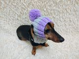 Dog hat pom-poms, warm winter clothes for pets, cap cloches ears dachshunds outfit apparel, pet lover gift