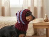Mohair Wool Super Warm Dog Hat , Designer Pet Party Clothes outfit, Winter cloches knitted Dachshund Beanie