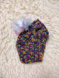 Handmade Dachshund Beanie, Knitted Dog Snood with Pom Pom, Winter Puppy Hat, Small Pet Ear Warmer, Custom Dog Apparel