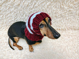 Mohair Wool Super Warm Dog Hat , Designer Pet Party Clothes outfit, Winter cloches knitted Dachshund Beanie