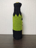 Frankenstein Halloween Wine Bottle Cover | Green Monster Cozy