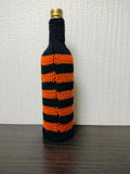 Halloween Wine Bottle Cozy | Knit Bat Owl Pumpkin Drink Decor