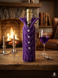 Knitted Wine Bottle Cozy Cable Knit Sleeve, Red Valentine’s Day Wine Decor, Heart Buttons Bottle Sweater, Wedding Table Decor Housewarming Gift