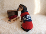 Halloween Pet Clothes Skull and Bones- Halloween Dog Sweater-Pirate sweater for dog skull with bones