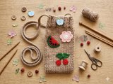 Handmade Knit Phone Purse • Y2K Aesthetic Phone Cover • Small Crossbody Pouch for Cellphone