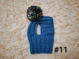 Dog Snood with Pom Pom, Knitted Dog Balaclava, Winter Dog Hat for Small Dogs, Puppy Snood, Dachshund Outfit, Pet Gift, Warm Dog Clothes