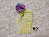 Dog Snood with Pom Pom, Knitted Dog Balaclava, Winter Dog Hat for Small Dogs, Puppy Snood, Dachshund Outfit, Pet Gift, Warm Dog Clothes