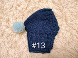 Angora Super Warm Dog Hat with Pom-Pom, Knitted Costume Pet Clothes Warm Cap Closed Ears for Dachshund beanie