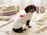 Heart wool sweater for pet, dog sweater for valentine's day, dog valentine's day gift with heart