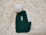 Cute Hand-Knitted Dachshund Snood and Pom-Pom Beanie Set - Cozy Dog Hat and Neck Warmer