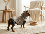 Вear hoodie for dog aran melange cable suit with ears for dachshund
