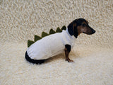 Knitted Dinosaur Costume for Dogs - Custom Dachshund Sweater