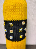 Knit Bee Wine Bottle Cover | Honeybee Kitchen Decor