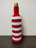 Handmade Knitted Wine Bottle Cover with Cable Stitch – Aesthetic Gift Decor