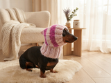 Mohair Wool Super Warm Winter Dog Hat, Hat dog warm winter with pompom