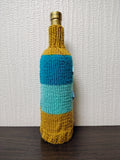 Knit Coastal Wine Bottle Sweaters | Starfish & Fish Sea Theme Decor