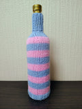 Handmade Knitted Wine Bottle Cover with Cable Stitch – Aesthetic Gift Decor