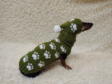 Knitted Dog Sweater & Snood – Cute Paw Print Design