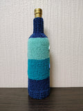 Knit Coastal Wine Bottle Sweaters | Starfish & Fish Sea Theme Decor