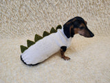 Knitted Dinosaur Costume for Dogs - Custom Dachshund Sweater