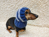 Mohair Wool Super Warm Dog Hat , Designer Pet Party Clothes outfit, Winter cloches knitted Dachshund Beanie