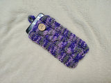 Knitted Wool Phone Sleeve, Universal Smartphone Pouch 6.7x3.5", Cozy Knit Cell Phone Case, Aesthetic Tech Accessory, Handmade Gift for Her
