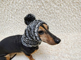 Handcrafted Pom-Pom Dog Hat | Warm Woolen Balaclava for Dogs