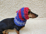 8 color Alpaca tweed striped Dog Hat, Knitted Set Warm Pet Clothes outfit apparel, Closed Ear Cap for Dachshunds beanie