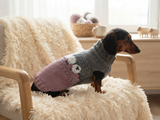 Alpaca wool clothes dog sweater with llama and sheep