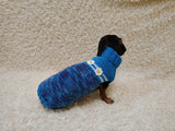 Dachshund Sweater with Flowers - Exclusive Warm Winter Clothes for Dogs