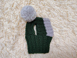 Cute Hand-Knitted Dachshund Snood and Pom-Pom Beanie Set - Cozy Dog Hat and Neck Warmer