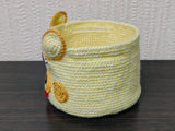 Crochet Cow Basket, Small Amigurumi Nursery Organizer, Cute Farm Animal Storage Bin, Handwoven Cotton Boho Decorative Basket, Gift for Baby Shower (4.7 \times 3.1")