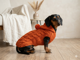 Dachshund clothes knitted hoodie sweater, knitted wool sweater for dachshund or small dog