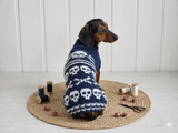 Halloween Pet Clothes Skull and Bones- Halloween Dog Sweater-Pirate sweater for dog skull with bones
