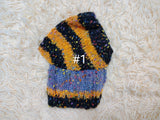 8 color Alpaca tweed striped Dog Hat, Knitted Set Warm Pet Clothes outfit apparel, Closed Ear Cap for Dachshunds beanie