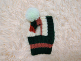 Comfort-Fit Knitted Dog Snood for Dachshunds - Soft Ribbed Dog Hat with Pom-Pom - Stay-On Winter Headwear for Long-Haired & Smooth Doxies