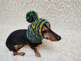 Chunky Knit Dog Balaclava Hood | Stylish Winter Dog Snood Hat