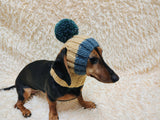 Winter Knitted Hat for Dachshund with Open Ears,Dog Hat for Photoshoot
