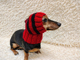 Mohair Wool Super Warm Dog Hat , Designer Pet Party Clothes outfit, Winter cloches knitted Dachshund Beanie